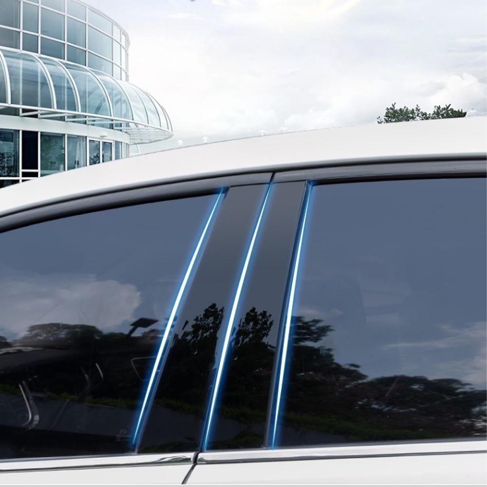 For Mazda 3 Sedan Car Windows Modification Pillar Mirror Cover Trim Auto Parts Exterior Styling Accessories Stickers Black 8PCS