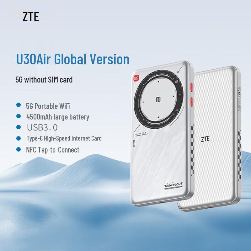 

ZTE U30 Air 5G Portable Wi-Fi Hotspot