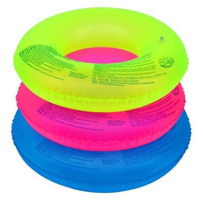 Inflatable Swim Ring Tube for Kids Adult Fluorescent Life Ring Buoy Swimming Pool Float Inflatable Child Swim Laps Random Color