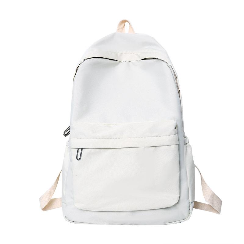 Schoolbag Japanese Ins Wind Solid Color Schoolbag Female Korean Version Harajuku Ulzzang College Student Backpack High School Large Capacity Backpack