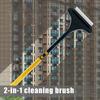 Ergonomic Window Screen Cleaning Brush Retractable Glass Cleaning Brush Mirror Scrubber  Household