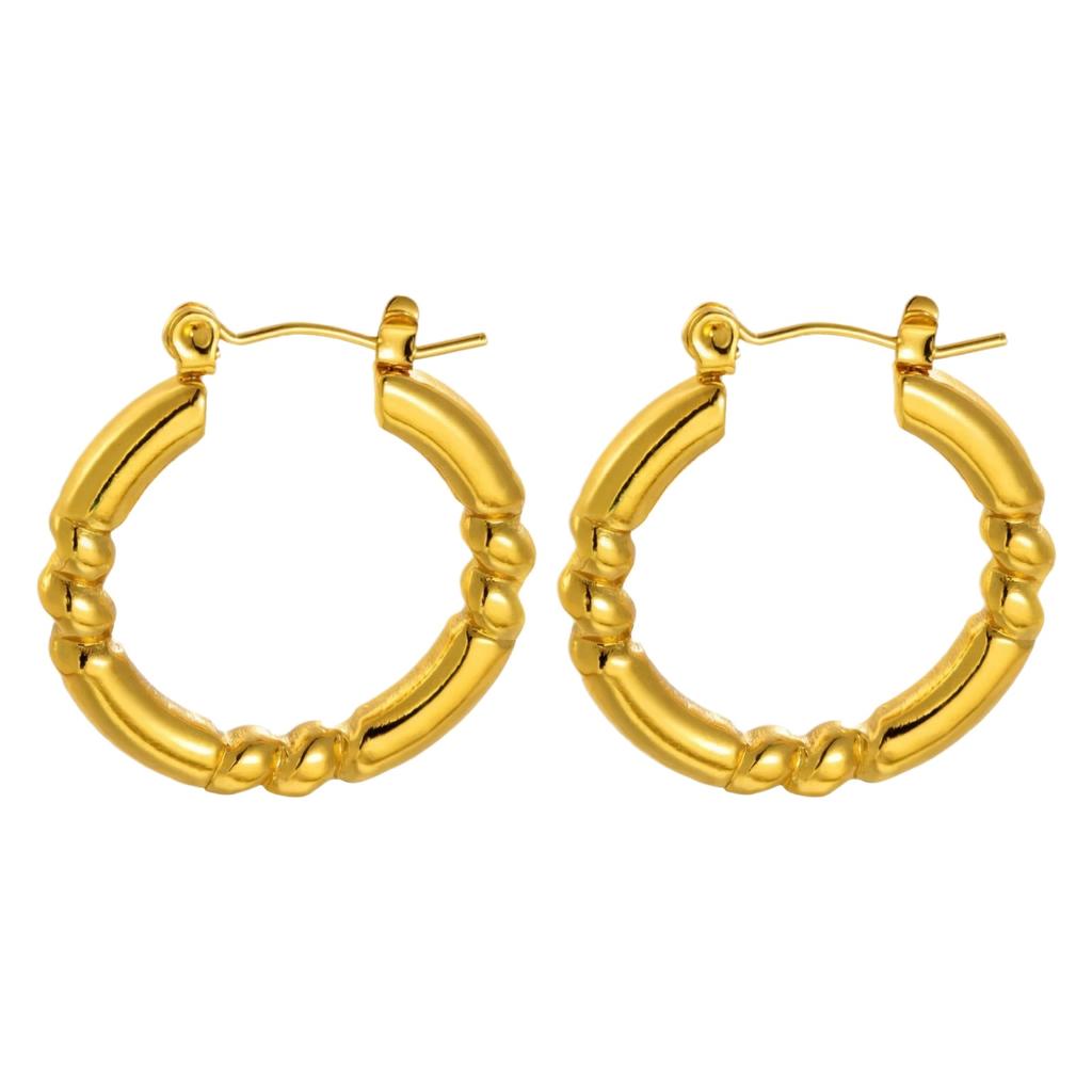 Boucles d'Oreilles en Acier Inoxydable pour Femmes Vintage Luxe Élégant Bijoux en Acier Titane