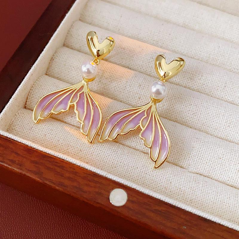 

Винтажные французские ретро серьги-капли с жемчугом: Подвески «Серебряные иглы» в придворном стиле