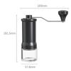 Stainless Steel Manual Coffee Grinder with External Adjustment and Seven-Star Ghost Teeth for Pour-Over Brewing