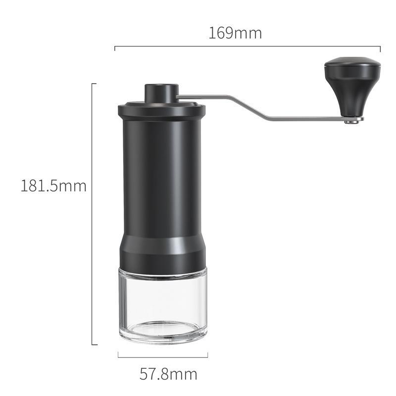 Stainless Steel Manual Coffee Grinder with External Adjustment and Seven-Star Ghost Teeth for Pour-Over Brewing