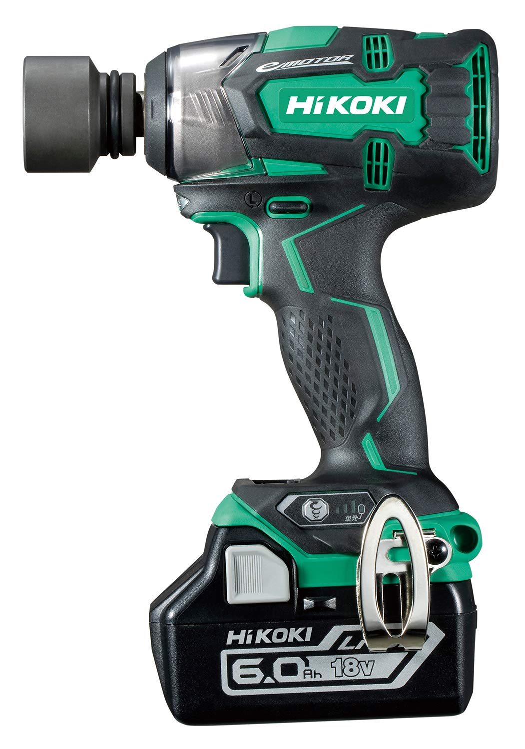 

HiKOKI 18V Cordless Impact Quick Spare and Case Wrench, Rechargeable, 6.0Ah Lithium-Ion Battery, Charger, Battery, Included, WR18DBDL2(2LYPK) зелений