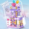 City Building Blocks Candy Shop Gingerbread House Model Set Desktop Decor Kids DIY Toys Christmas Birthday Gift