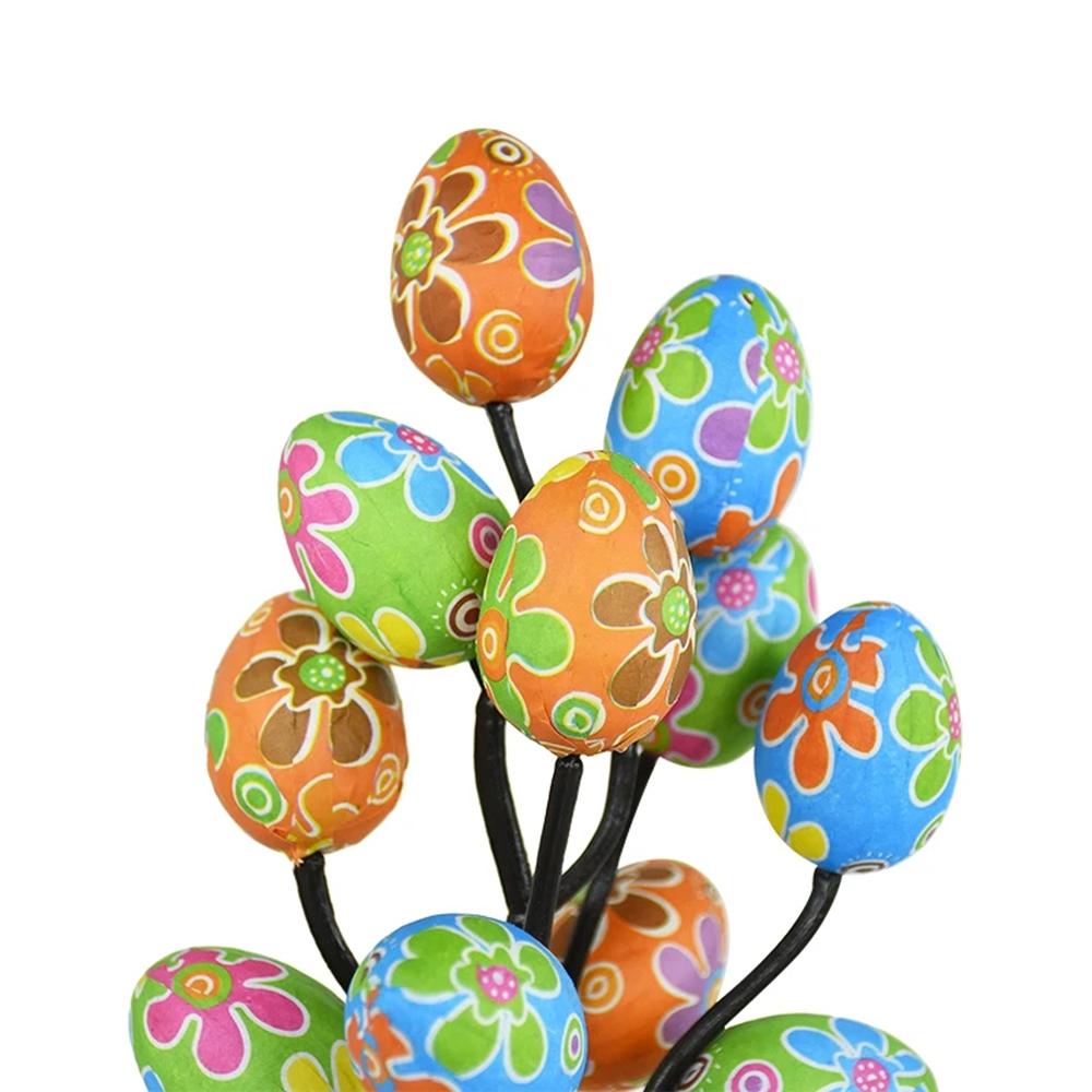 Easter Simulation Colorful Egg Potted Plant Spotted Egg Easter Desktop Ornament Happy Easter Day Party Decorations For Home