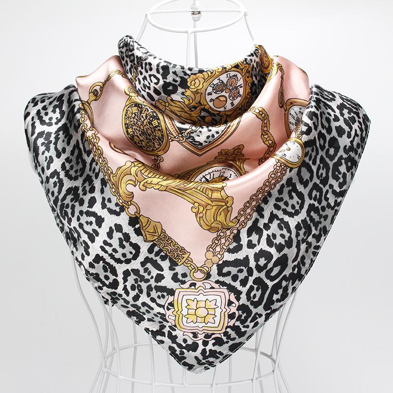Vysoce kvalitní luxusní hedvábné šátky čelenka Šály Šála na krk pro ženy Řetízek Hedvábný šátek Dámská ozdobná šála