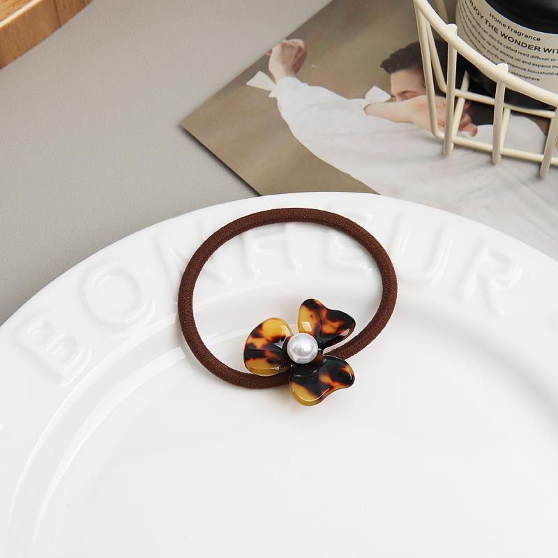 Französische Retro Elegante Acetat Blume Haargummi