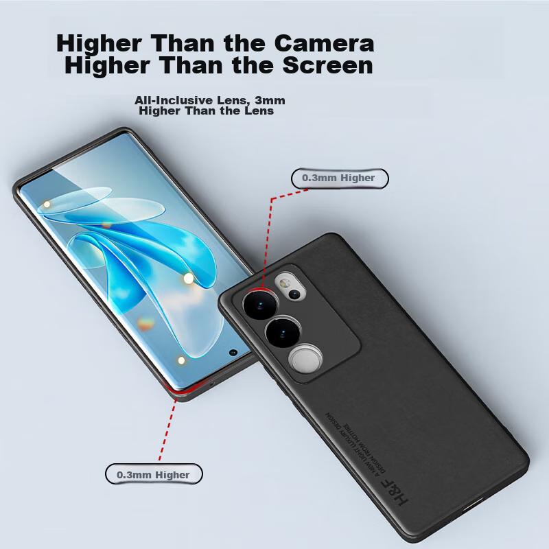HotFire Phone Case for Vivo S17 Pro, Upgraded Skin-Like Matte Lens Protection Cover, Personalized Silicone Case, Coral Blue