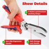 5 Blade Sheet Metal Crimper Tools-Hand Crimper Pipe Swaging 22-28 Gauge Prevents Clogging/Swelling for Downspouts/Ductworks/HVAC