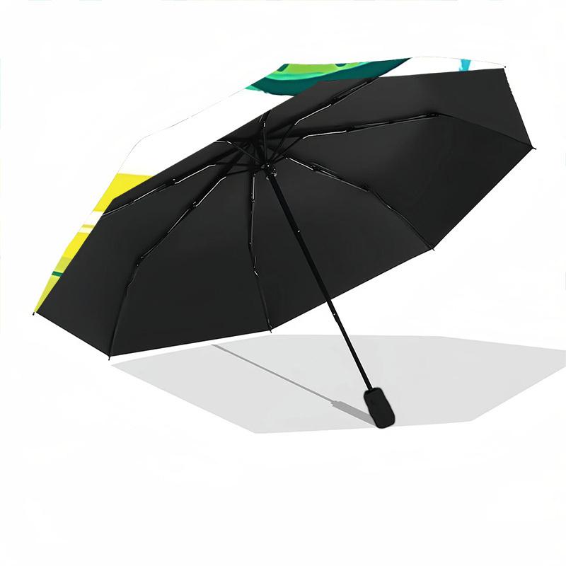 1pc Watermelon, Banana Automatic Folding Umbrella - Portable Collapsible Design, 8-Rib Iron Frame, Durable Fabric Yy251125099