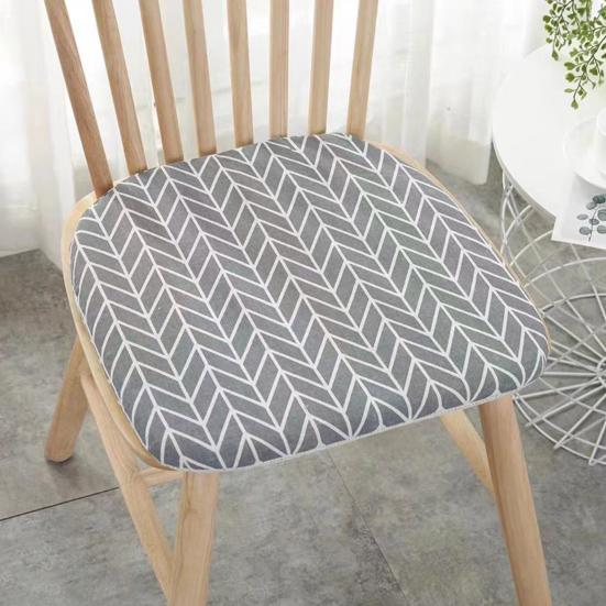 Non-Slip Breathable Dining Cushion Machine Washable Living Room Kitchen Chair Seat Mat Super Soft Hip Protective Cotton Linen Seat Cushion Household