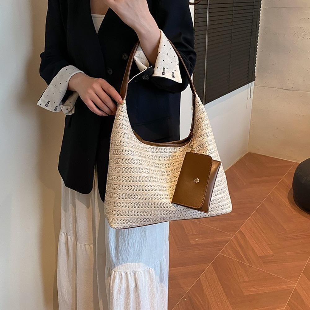 Summer Straw Shoulder Bag Leisure Women's Tote Bag New Weave Straw Bag  Handbag
