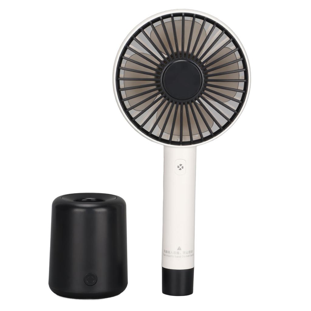 Portable Handheld Fan 3 Levels Automatic Shaking Head USB Rechargeable Battery Operated Small Handheld Fan for Travel