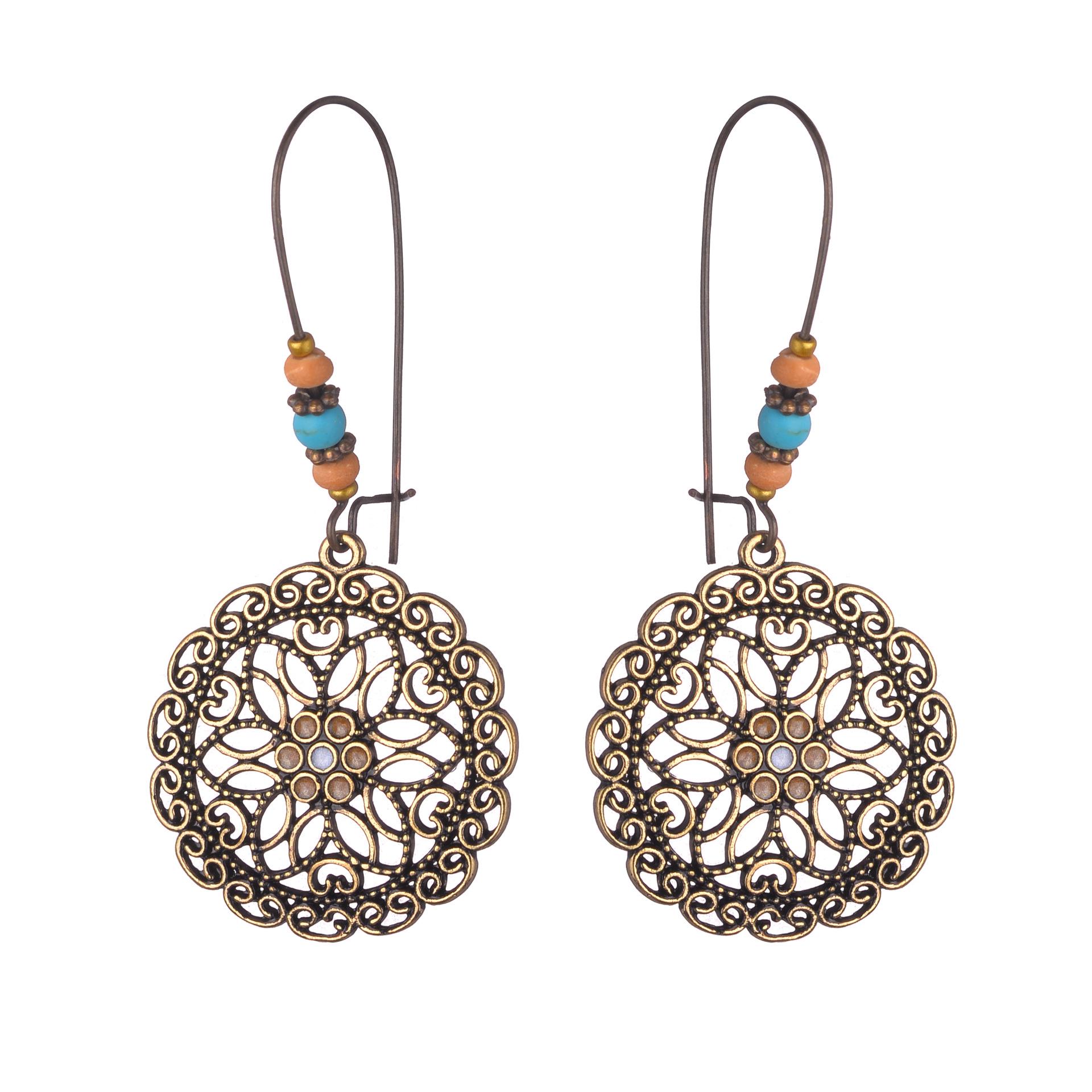 Versatile Retro Turquoise Earrings - Popular European & American Fashion Jewelry