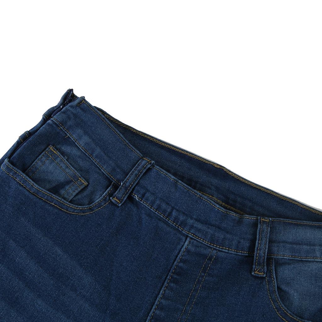 Women's Fashion Color Versatile High Waist Pocket Side Zipper Straight Leg Jeans