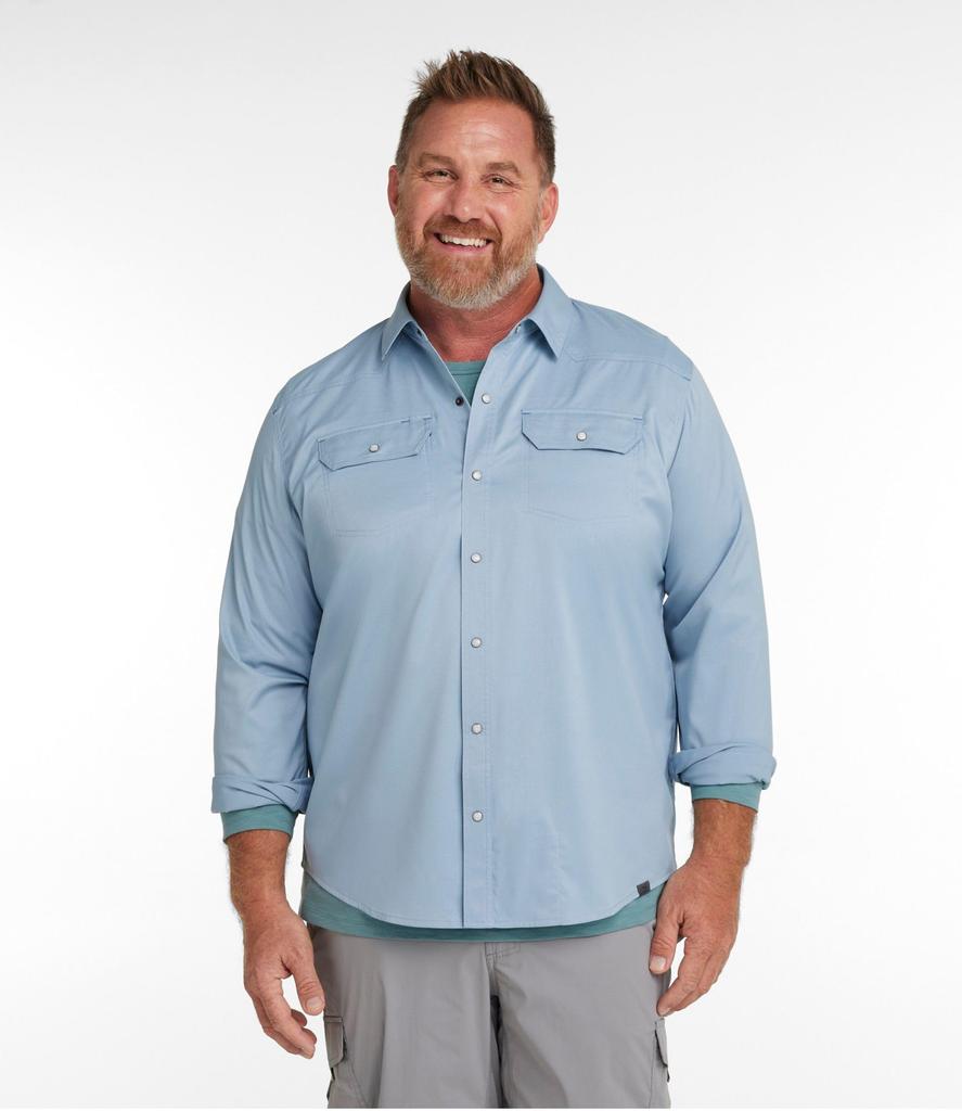 LL Bean Waist Branch Fishing Long US Shadow 1000207571 Men's Shirt, Sleeve, Fit, Regular, XL, Blue,