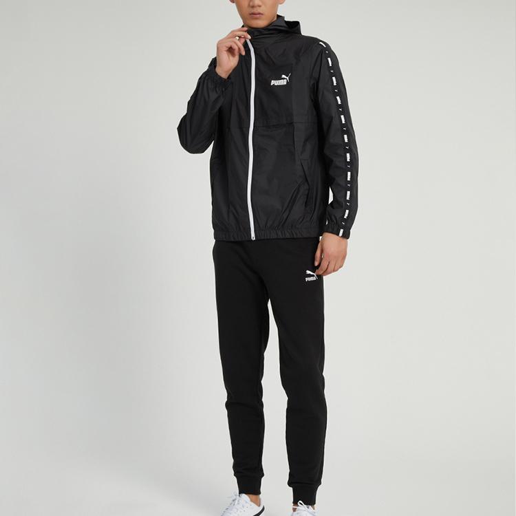 Puma Chaqueta Casual con Capucha y Cremallera con Estampado de Logo para Hombre Chaquetas Negro 849499-01
