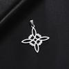 Witch Knot Pendant for Necklace Stainless Steel Celtic Knots Charms for Jewelry Making DIY Accessories Witchcraft Amulet Gifts
