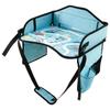 Kids Car Seat Tray Foldable Travel Baby Children's Table Lap Tray Portable Waterproof Multiple Pockets for Dining Drawing