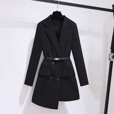 New Winter Blazer Waist-closing To Make You Look Slim and Mid-length Long-sleeved Suit for Women