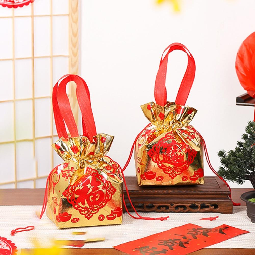 

Portable Drawstring Gift Bag Eco-Friendly Goody Bag Storage Accessories Candy Bag Lunar New Year