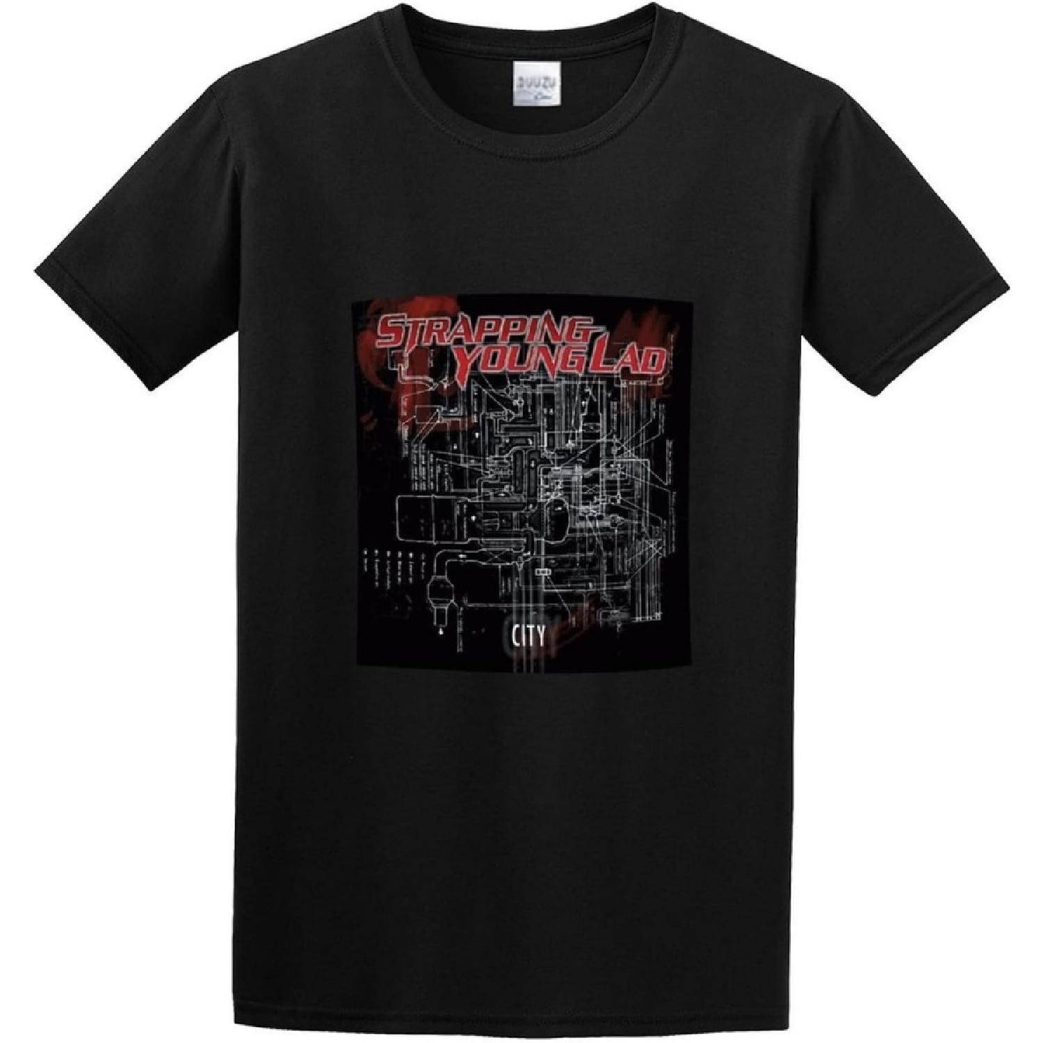 

SHILEHUA Strapping Young Lad _City Hip hop Hipster Match Lucky Thin T-Shirt Black XXXXXL різнокольоровий