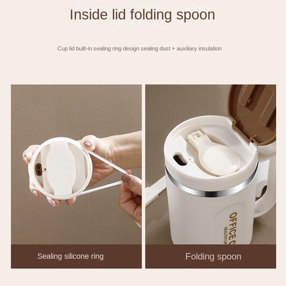 500ml Thermal Mug Heat-resistant Milk Tea Cup Portable Insulated Coffee Cup  Studnt Drinkware