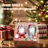 12PCS Santa Claus Gift Paper Boxes with Ribbon & Card Xmas Clear Window Gift Box Clear Window Packaging Box for 4 Cakes