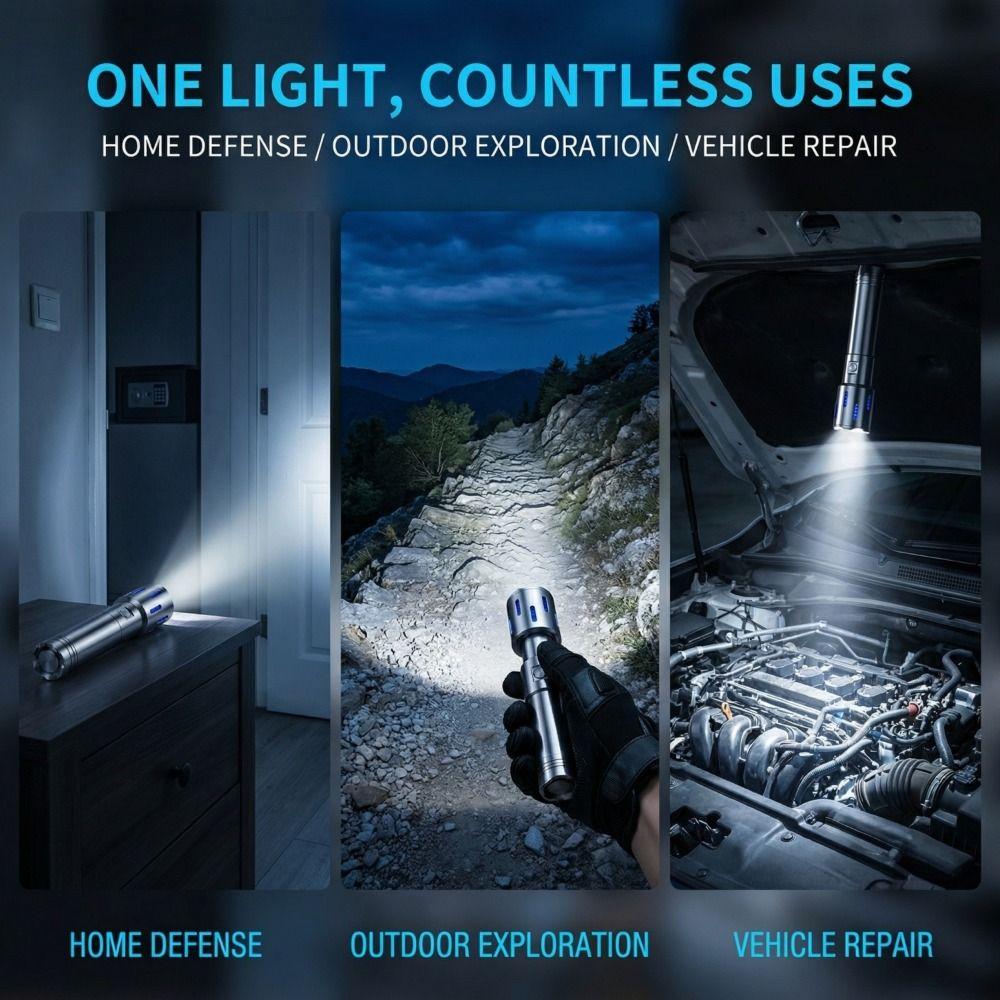 Super-Bright Multi-Functional Flashlight Aluminum Zinc Zinc Alloy Flashlight Outdoor Portability