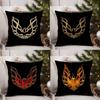 Golden P-Pontiac Pillow Case Office Sofa Dorm Chair Back Short Plush Double-Sided Printing Home Cushion Cover