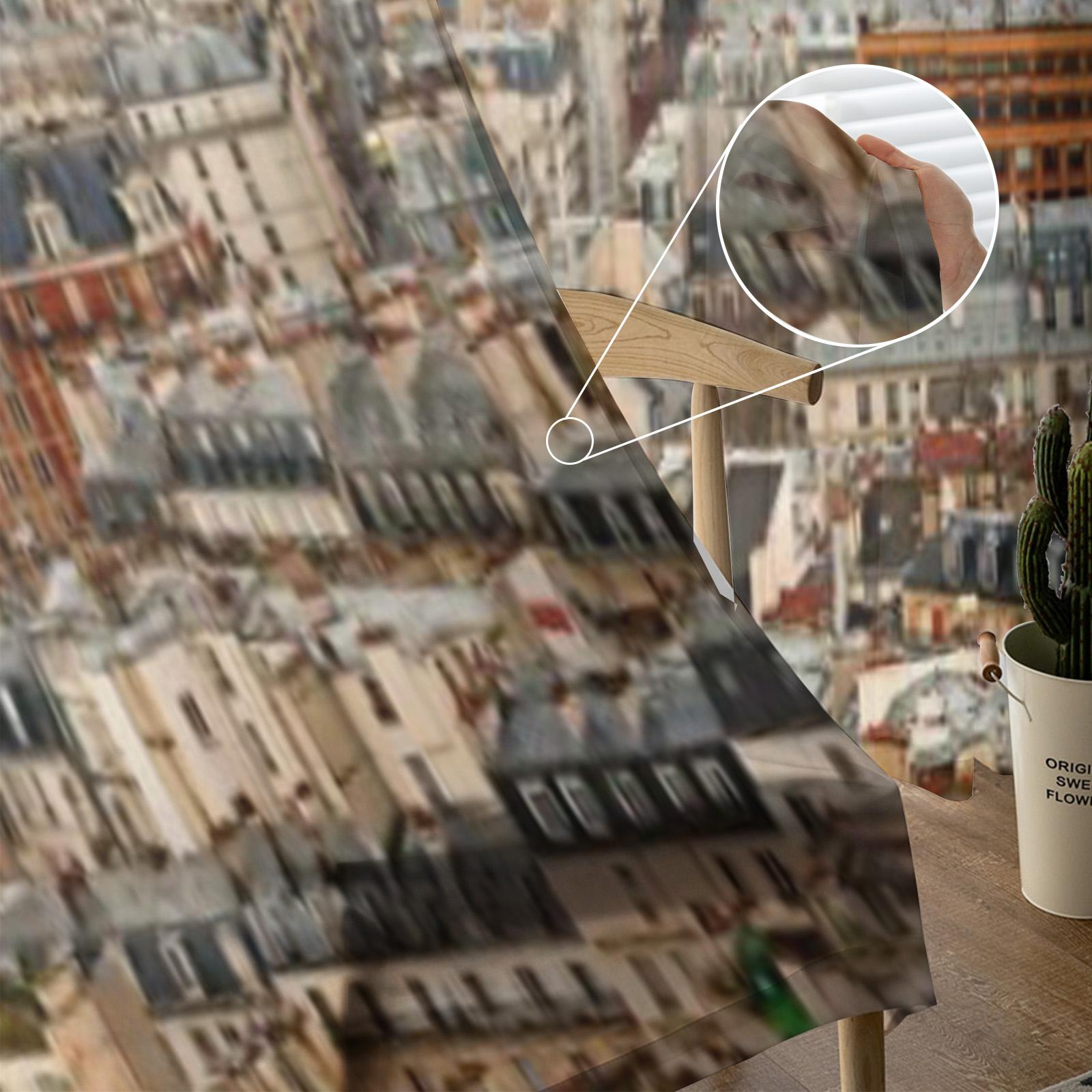 Париж с Пантеоном на закате Франция Прозрачные шторы для гостиной Тюль Оконная штора — фото 3