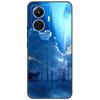 For Vivo T1 4G Case V2153 Covers TPU Black Silicone Starry Moon Cover for Vivo T1 44W Case Shockproof Soft X100 Pro Shells
