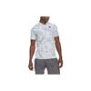 Adidas Logo Geometric Pattern Printed Short Sleeve Polo Shirt Men Polo Shirts White HC8492
