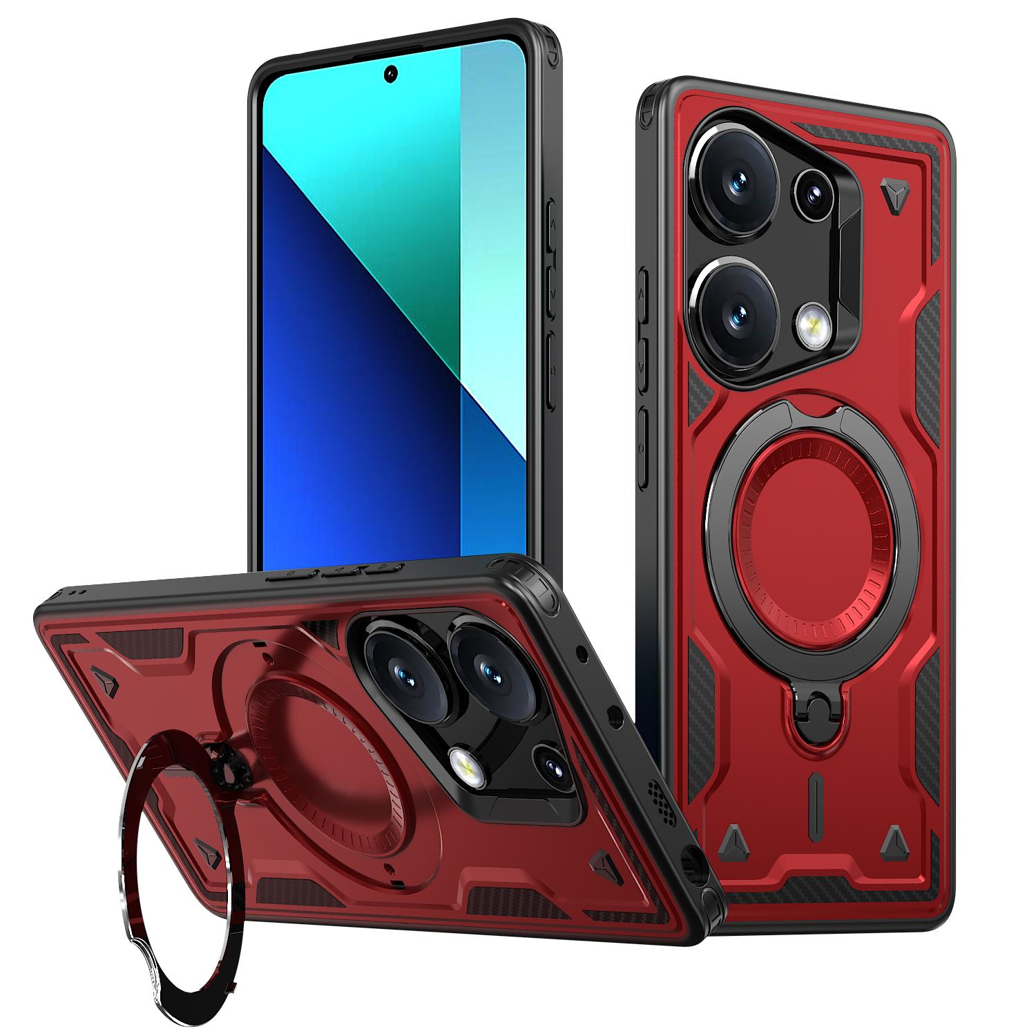 

Для Redmi Note 13 Pro+/Note 13 Pro Plus/Xiaomi Poco X6 M6 Pro 4G Вращающийся магнитный держатель-кольцо, защитная крышка для телефона RM Note 13 Pro Plus