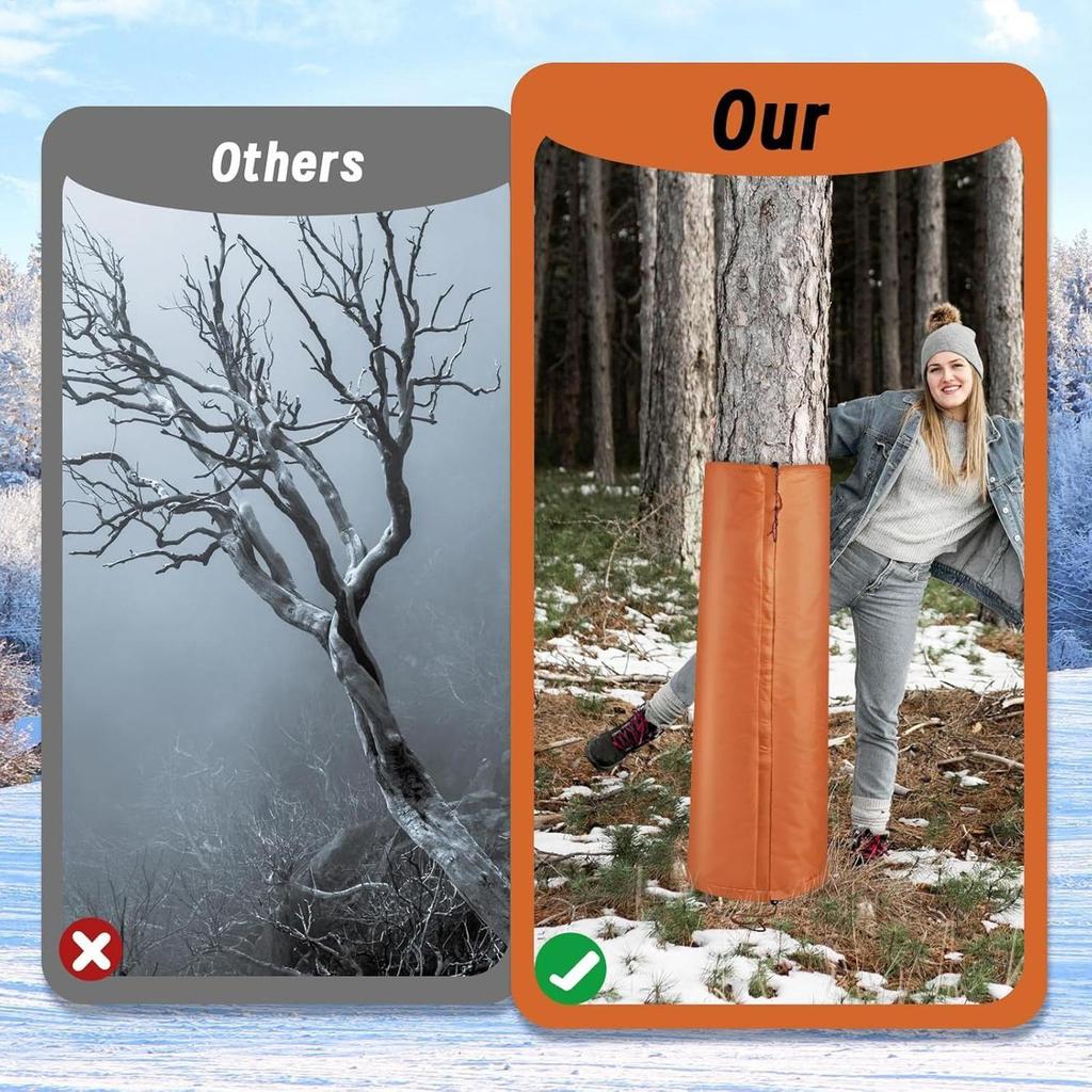 Palm Tree Frost Protection Cover with Drawstring Trunk Winter Cold Weather Shield for Garden Orchard Backyard Landscaping Park