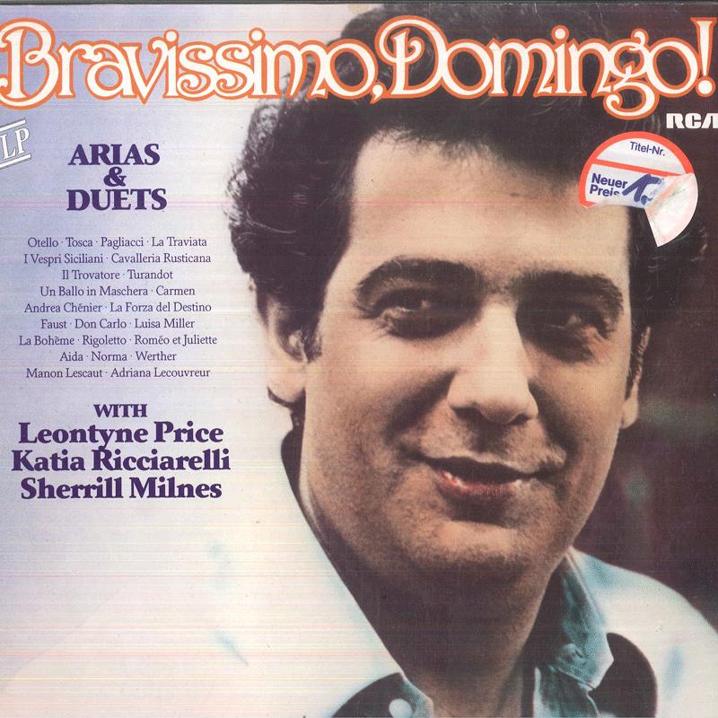 

LP Record PLACIDO DOMINGO Bravissimo Domingo 468793 RCA SCHALLPLAT 198 UK Classical Used