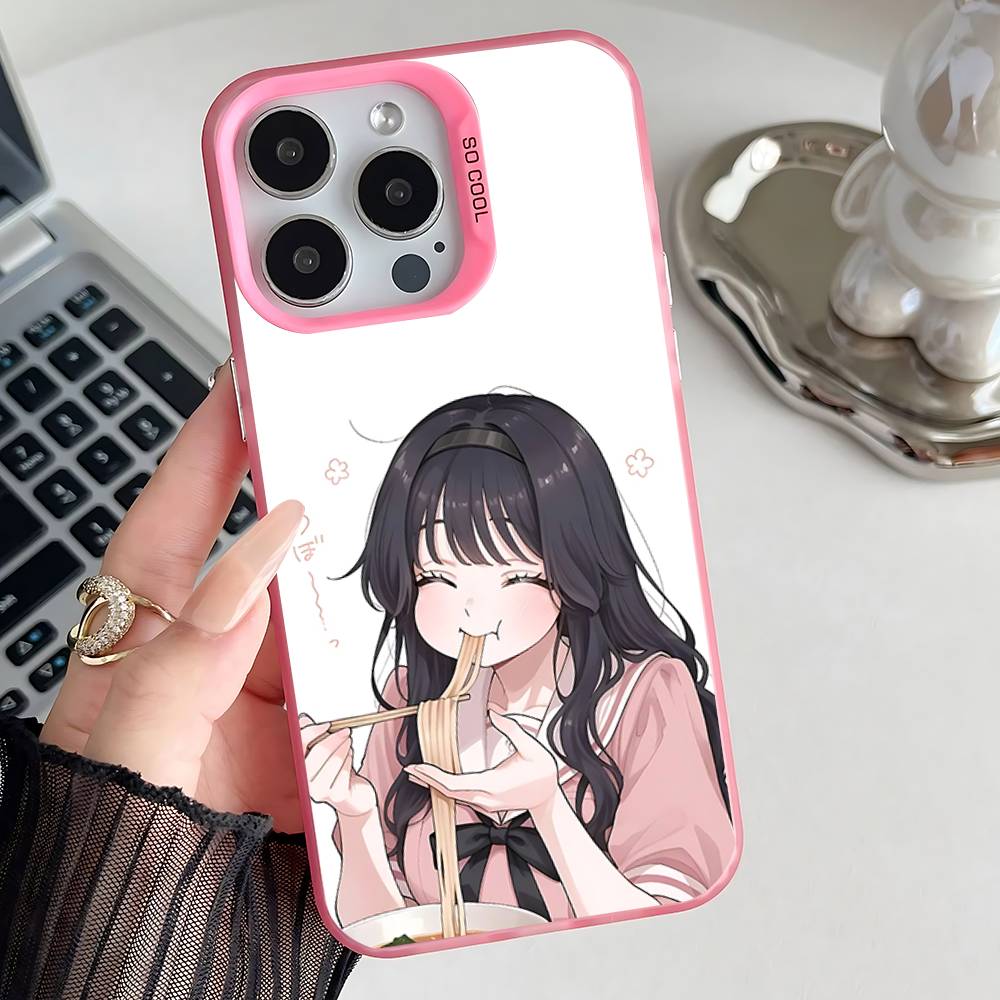 

Чехол для телефона Kaoru Hana Wa Rin To Saku для iPhone 16,15,14,13,12,11,Pro,XS,Max,Plus,Mini,SE Розовый Конфетный Матовый Ударопрочный Чехол iPhone11