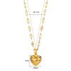 Stainless Steel Love Heart Necklace For Women New Trendy Lip Chain Simple Luxury Love Pendant Necklace Jewelry Gift