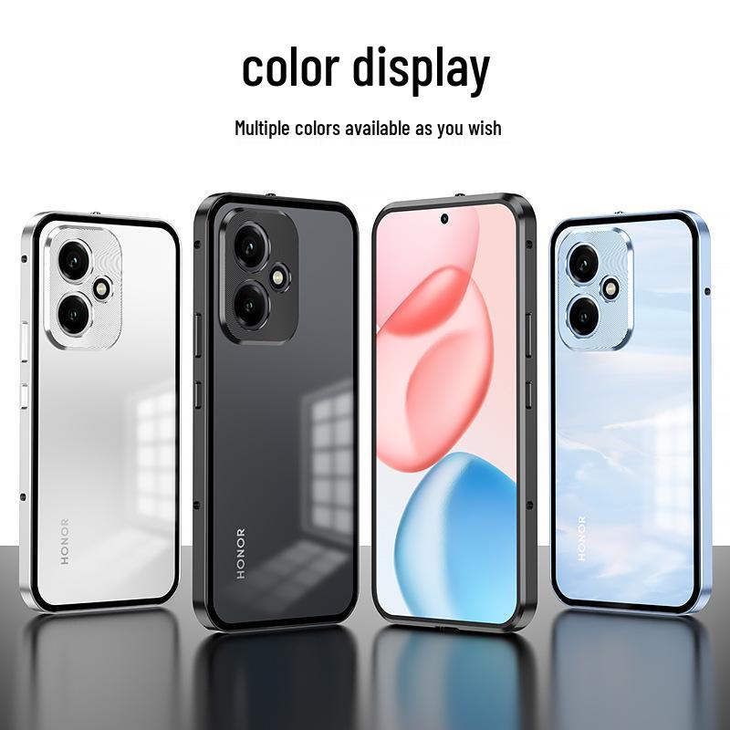 Honor 400/400pro Snap-Button Metal Frame Phone Case with Frosted Back