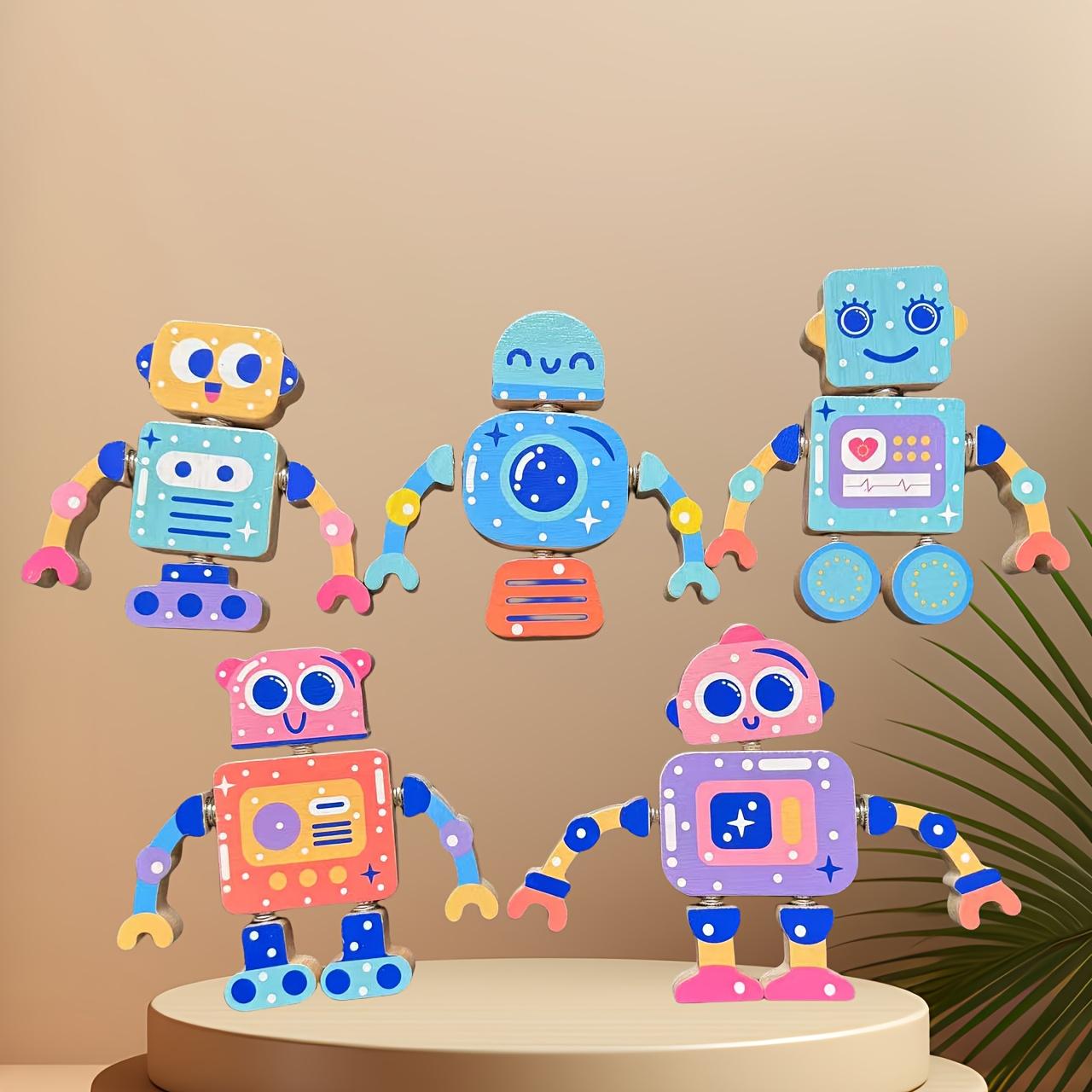 

Creative DIY Snap-Together Dinosaur Building Blocks, Cartoon 3D Animal Puzzles, Interlocking Blocks, Educational Toys, Christmas Gifts. DIY Robot