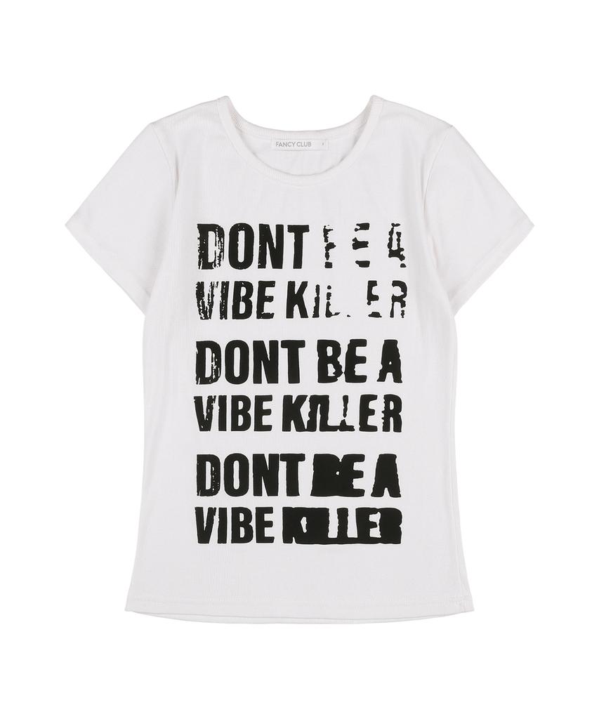 FANCY CLUB 3-Way Lettering Corsage Tee (Black) F25Qb106