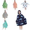 Delightful Large Wearable Blanket Sweatshirt For Kids Soft Warm Cozy Fabric With Fun Illustrations