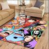 One Piece Straw Hat Pirates Square Floor Mat Living Room Bedroom Decor,Cartoon Welcome Mat