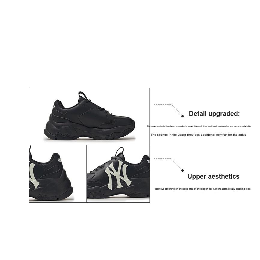 MLB Big Ball Chunky Classic Verbessert Retro-Print Höhensteigernd Niedriger Schaft Dad Shoes Unisex Sneaker Schwarz 3ASHC104N-50BKS