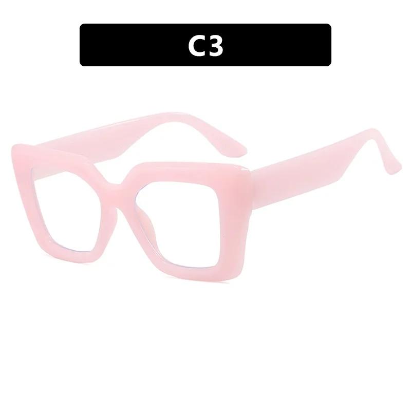 Square Big Eyeglasses Frames Women'S Anti Blue Light Glasses New Trend Computer Goggles Glasses Transparent Optical Spectacle