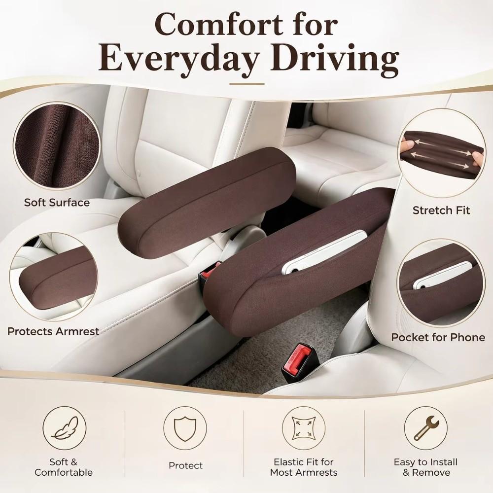 Elastic Car Armrest Covers Soft Car Interior Accessories car supplies Arm Rest Protector Car