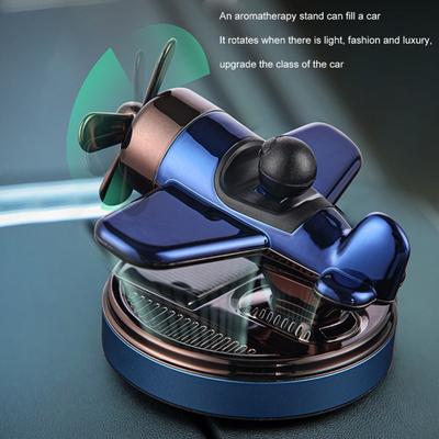 Car Air Fresheners Solar Automatic Rotating Aromatherapy Diffuser Helicopter Shape Car Fragrance Ornament